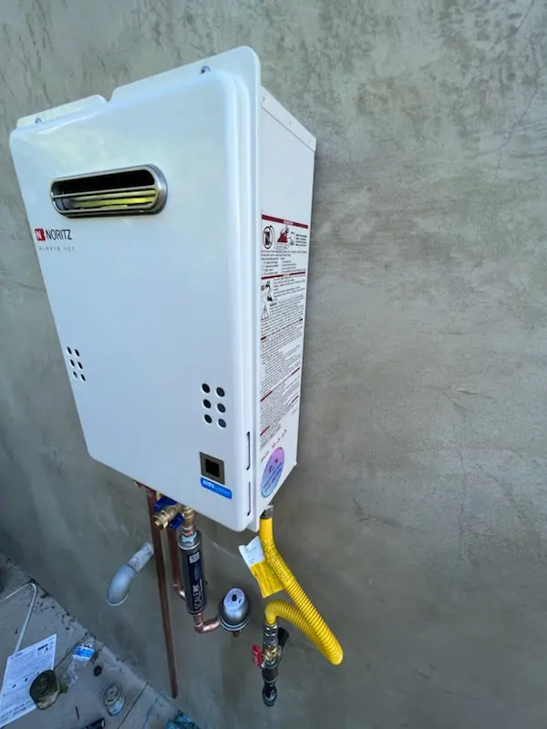 Tankless water heater installation for Ashton Crossing homes